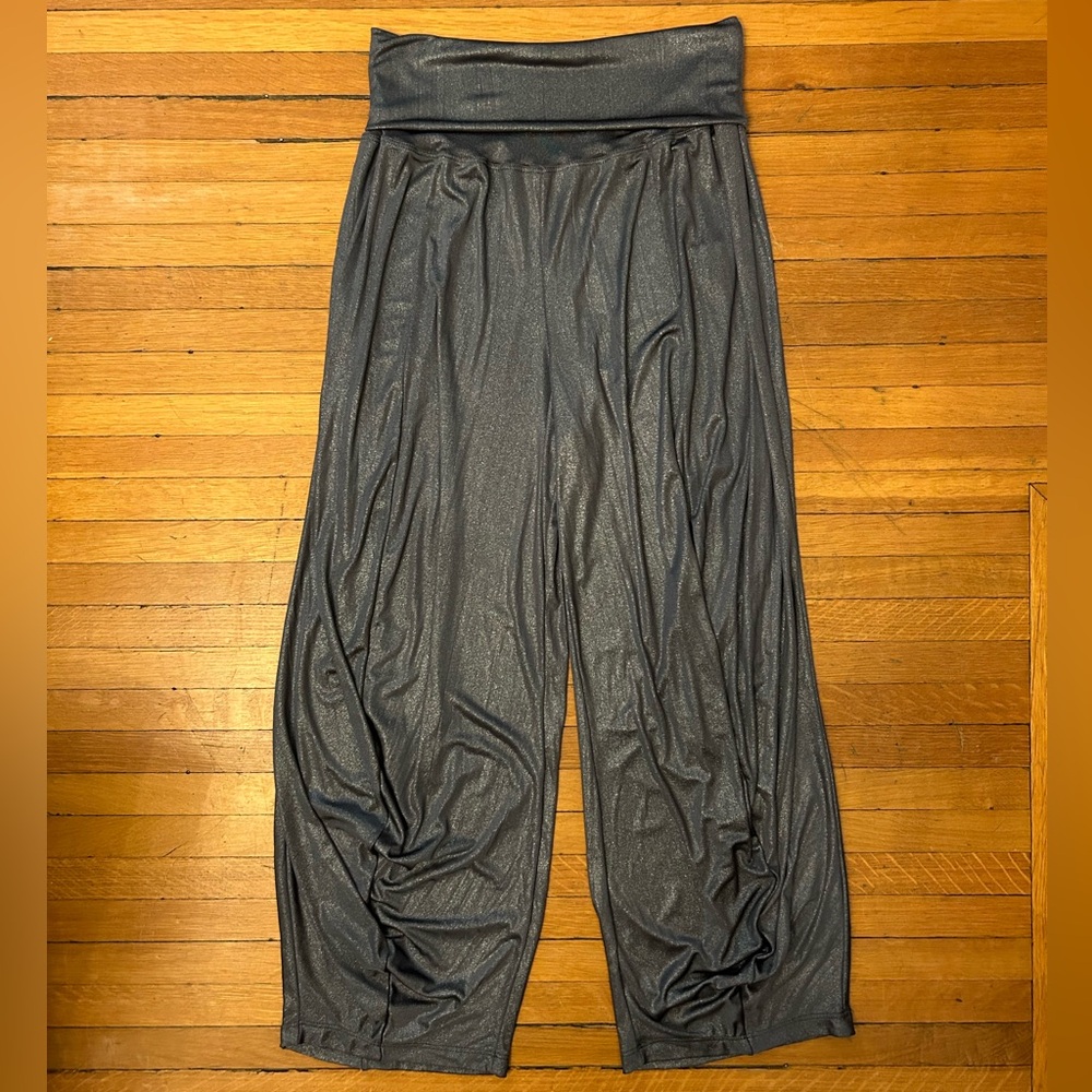 ANNIE THOMPSON Slinky Silver Harem Pants, O/S